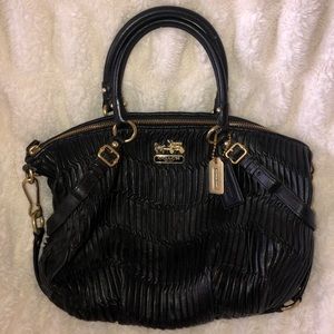 Coach Pleated Leather Sophia Madison Bag